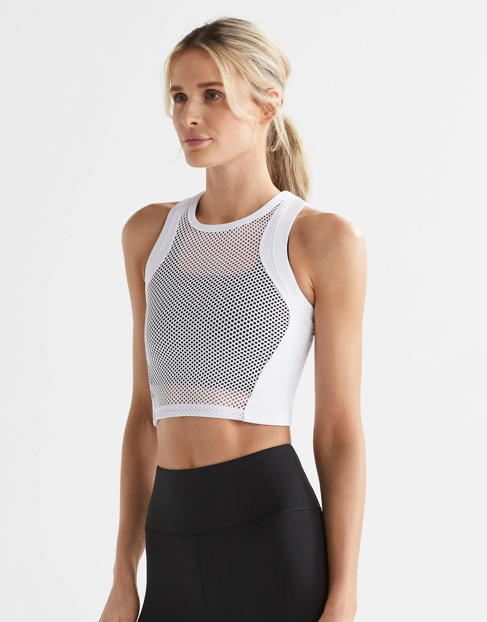 Frankie Mesh Tank - White