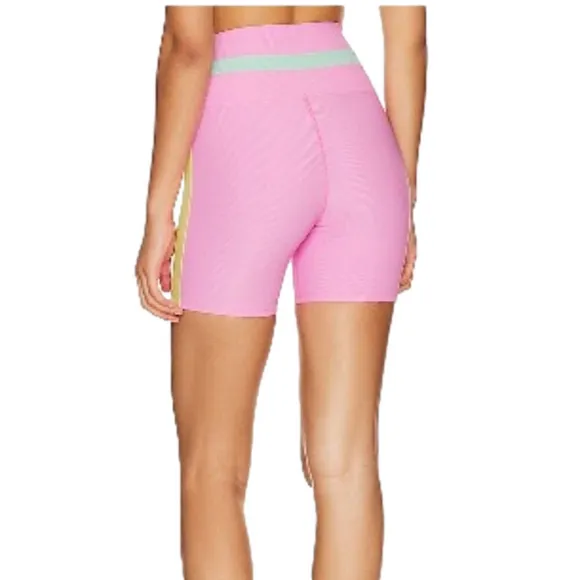 FREE PEOPLE BEACH RIOT Women Small Pastel Colorblock Samantha Short Athletic NEW