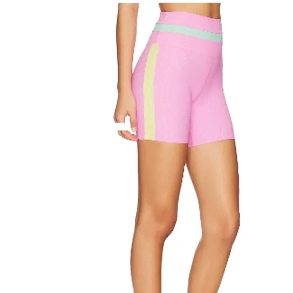 FREE PEOPLE BEACH RIOT Women Small Pastel Colorblock Samantha Short Athletic NEW