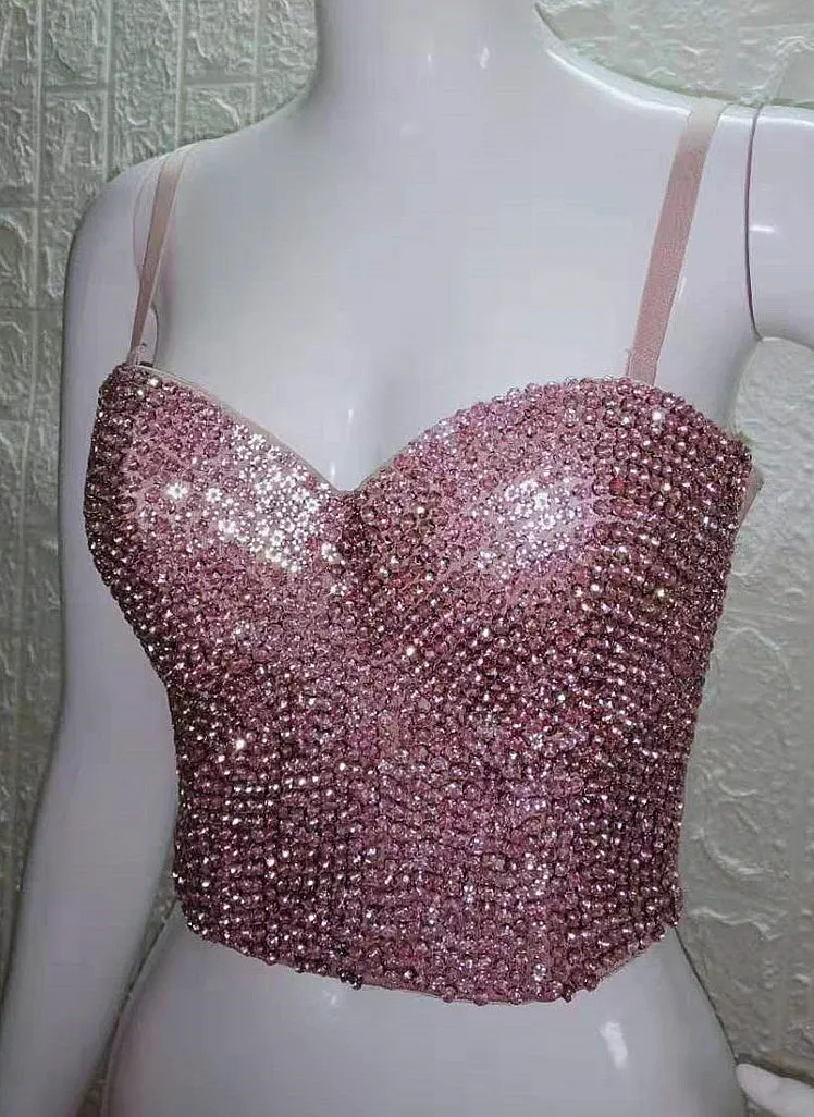 Full Crystal Bralette Cami