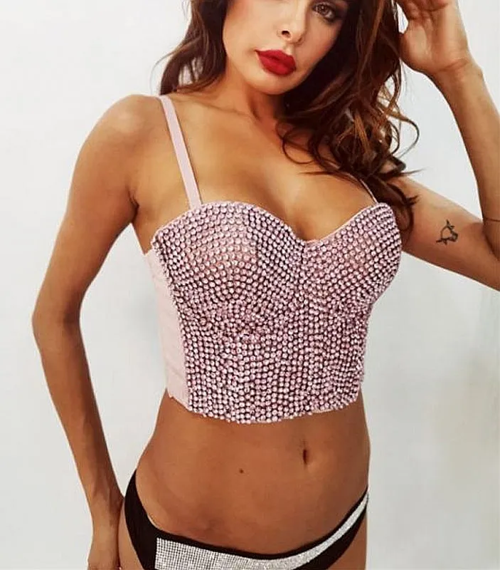 Full Crystal Bralette Cami