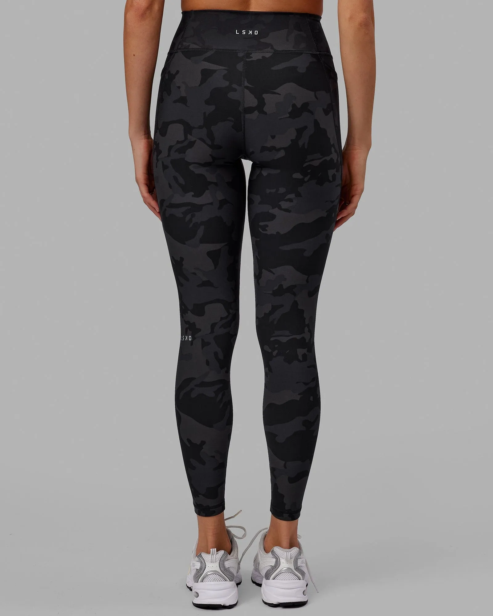 Fusion Full Length Tights with Pockets - Black Camo