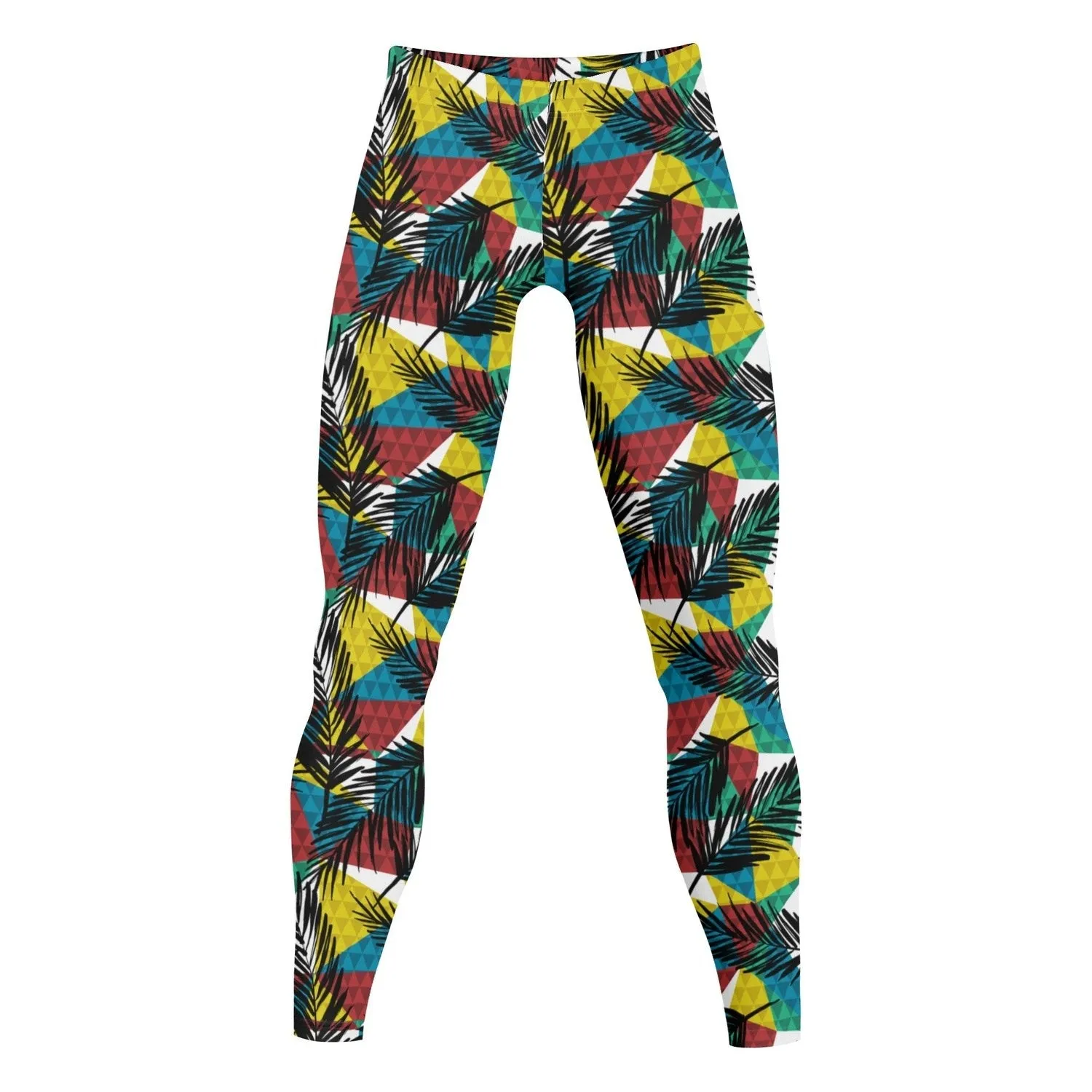 Geometic Tropical  Men's All Over Print Sports Leggings