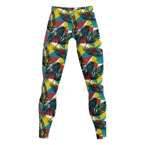 Geometic Tropical  Men's All Over Print Sports Leggings
