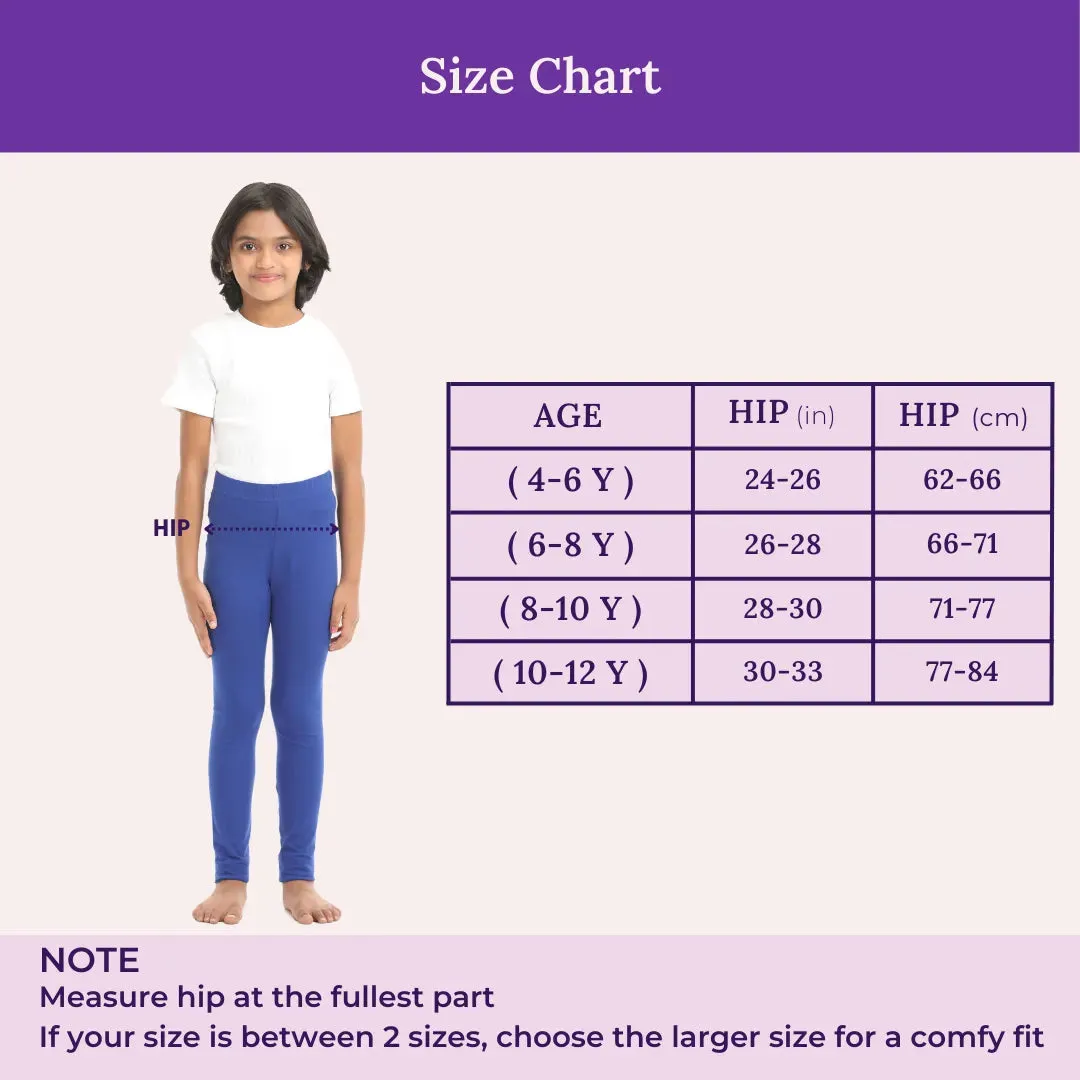 Girls' Leggings | High Waist | Ankle Length | Non-See-Through | Gusset Crotch Prevents Ripping | Cotton-Elastane Blend | Perfect For Every Occasion