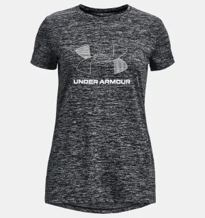 Girls' UA Tech Twist Big Logo Short Sleeve