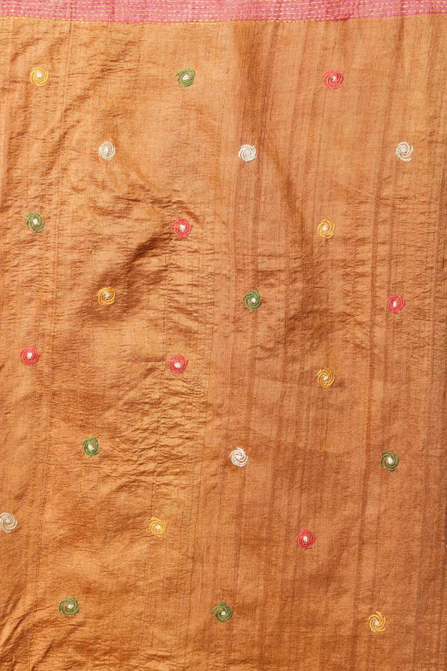 Green Tussar Kantha Saree
