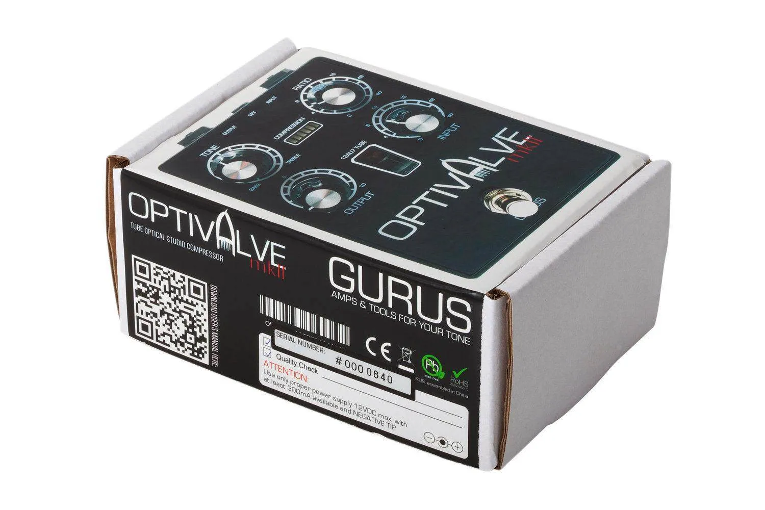 Gurus Optivalve MkII (Tube-Optical Compressor/Limiter Pedal)