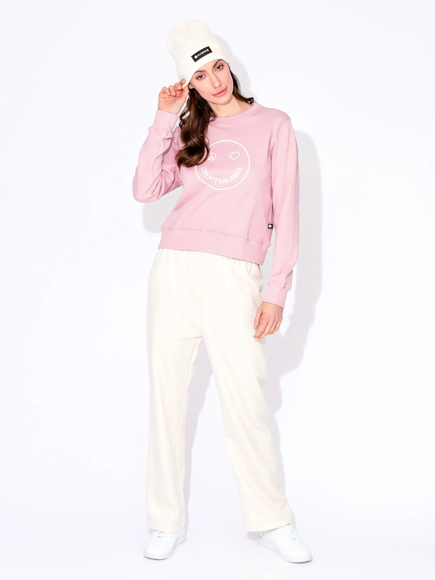 HAPPY GLOW SWEATSHIRT, PINK