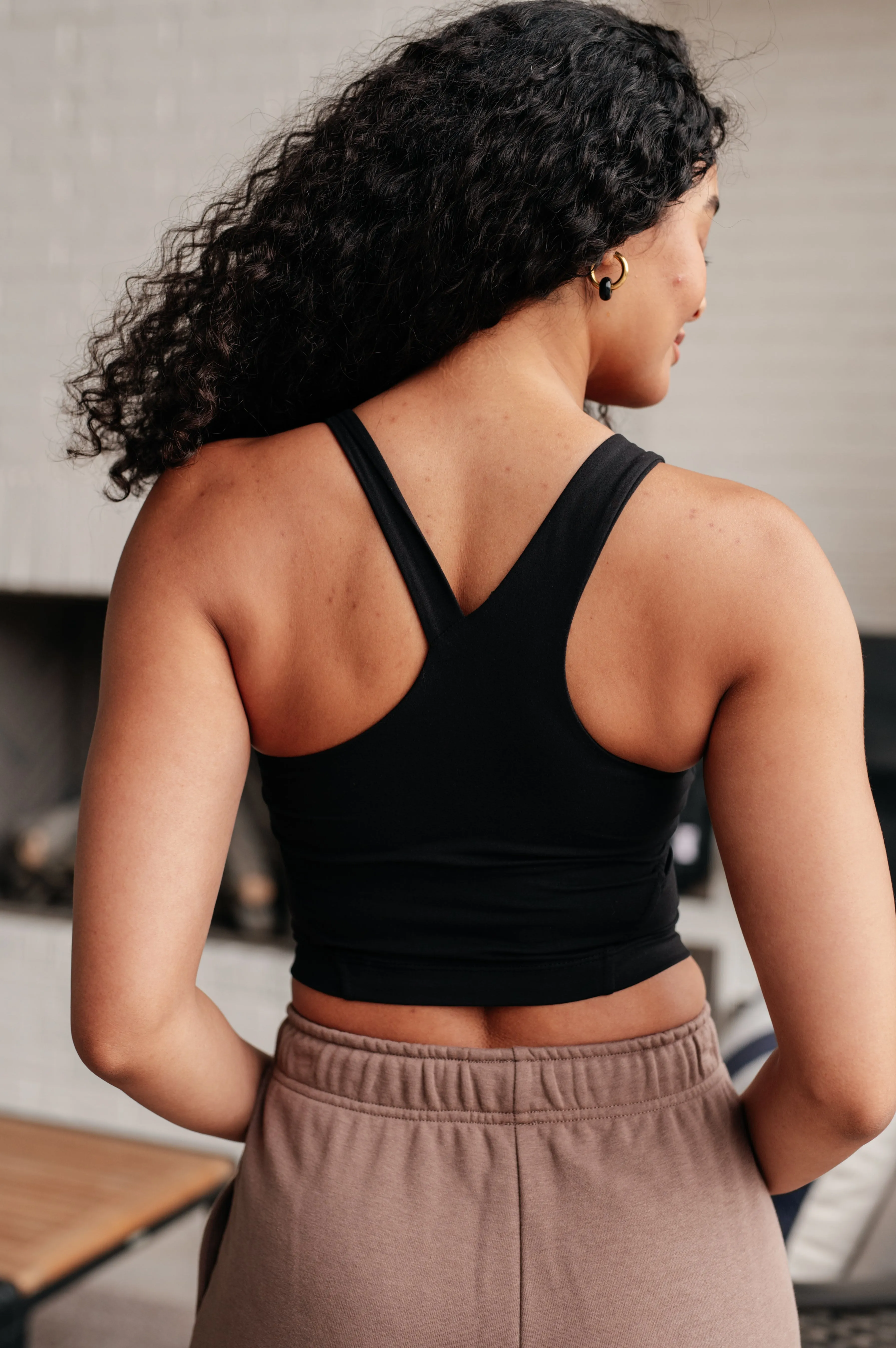 Hazel Blues® |  Doing it For Me Asymmetrical Tank in Black