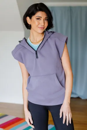 Hazel Blues® | Up And Ready Cap Sleeve Workout Hoodie