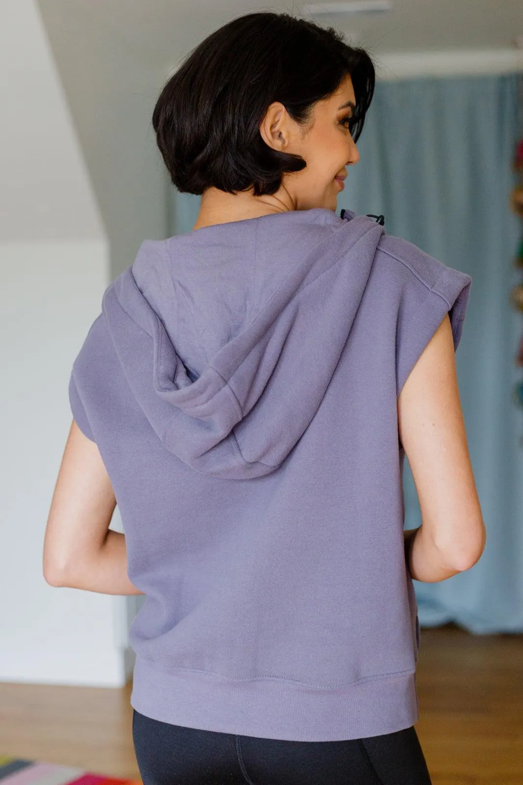 Hazel Blues® | Up And Ready Cap Sleeve Workout Hoodie