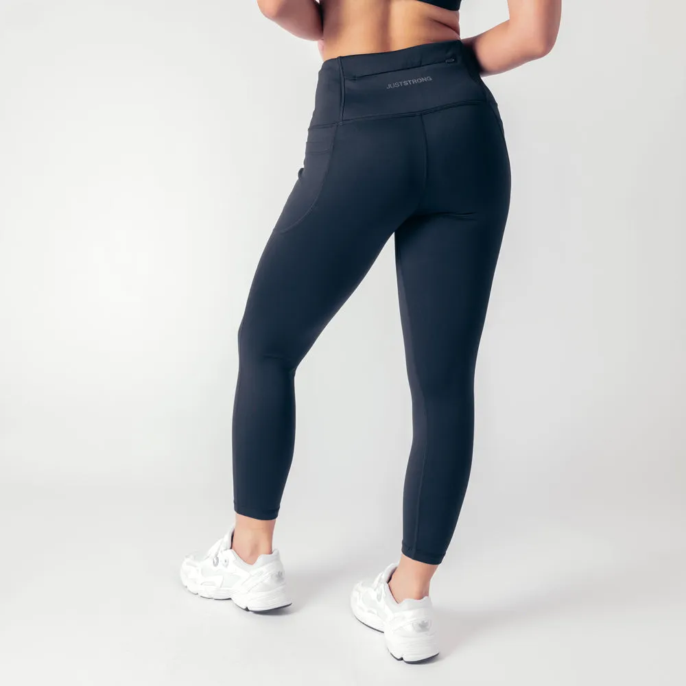 High Rise 7/8 Genesis Leggings - Black Onyx