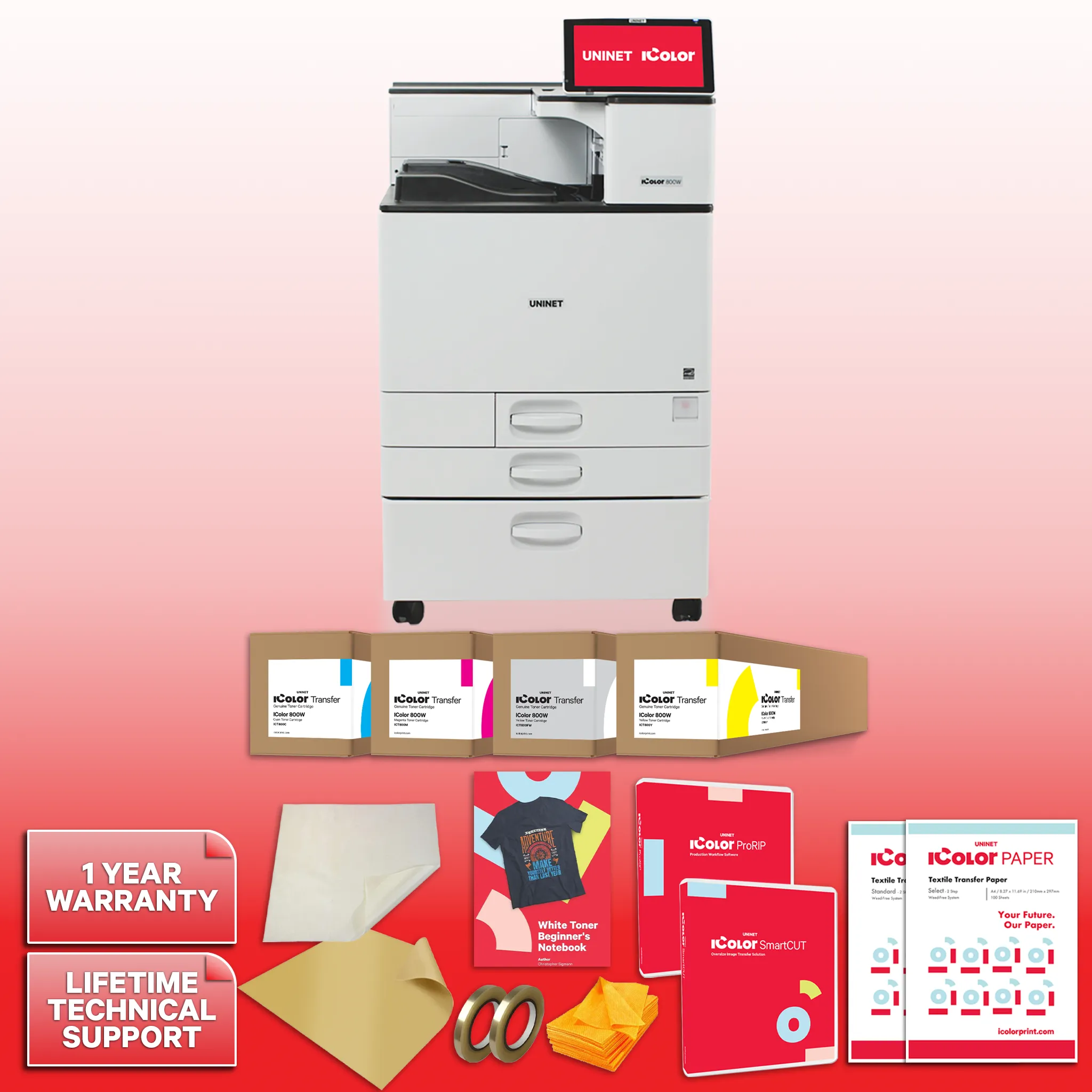 IColor 800W White Toner DTF Printer - Studio Package