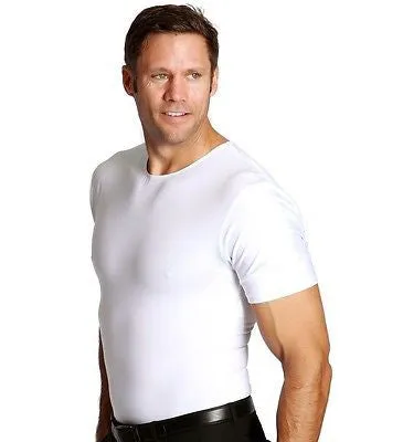 INSTASLIM Compression Mens Slimming Crew Neck Under Shirt All Sizes Colors NEW
