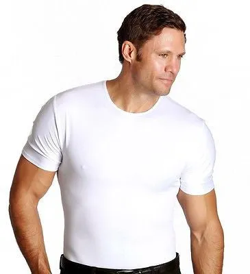 INSTASLIM Compression Mens Slimming Crew Neck Under Shirt All Sizes Colors NEW
