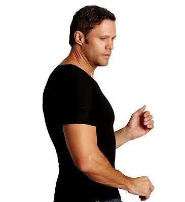 INSTASLIM Compression Mens Slimming Crew Neck Under Shirt All Sizes Colors NEW