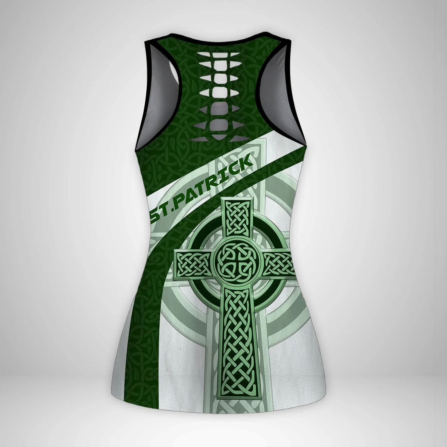 Irish Celtic Knot Cross St.Patrick Day 3D Tank Top