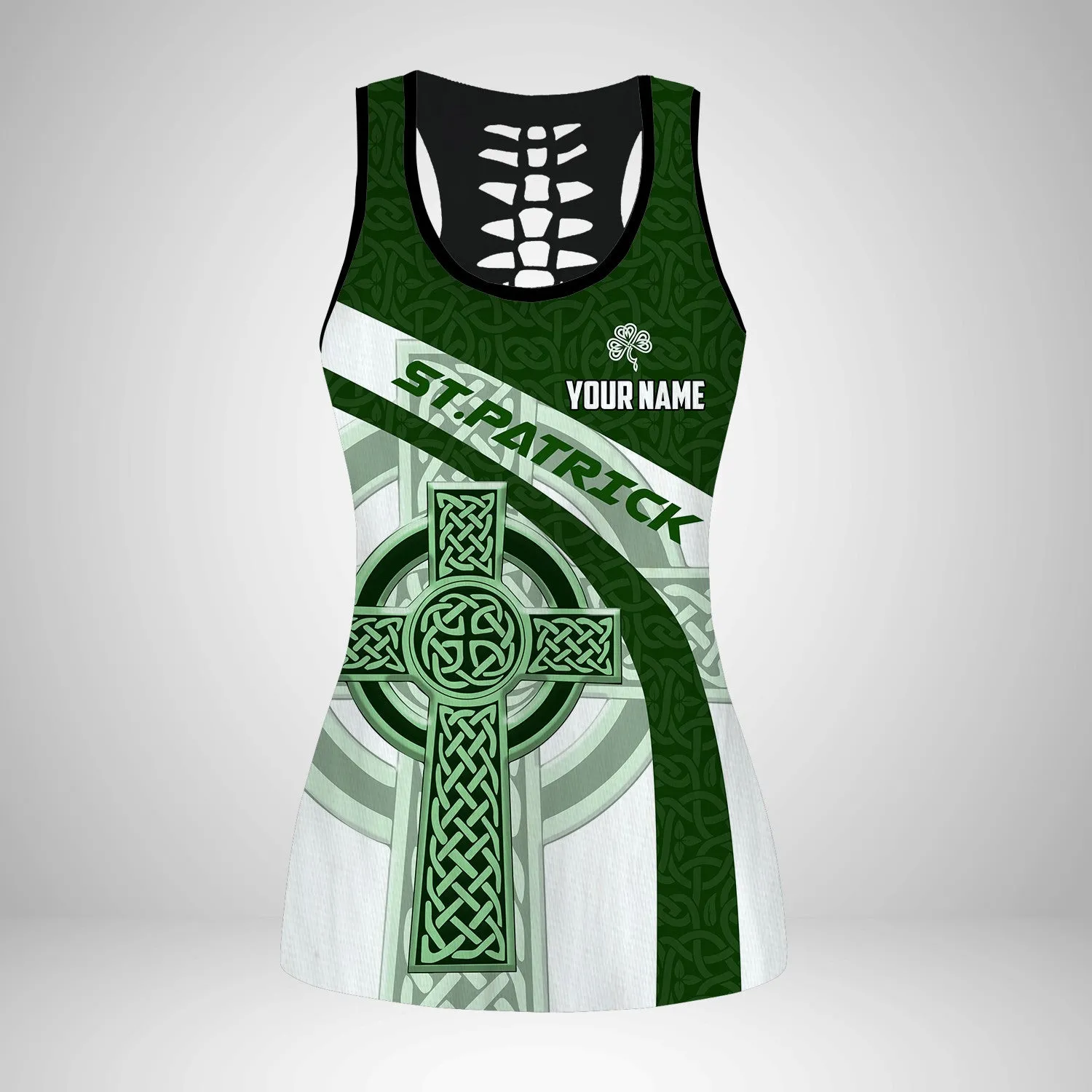 Irish Celtic Knot Cross St.Patrick Day 3D Tank Top