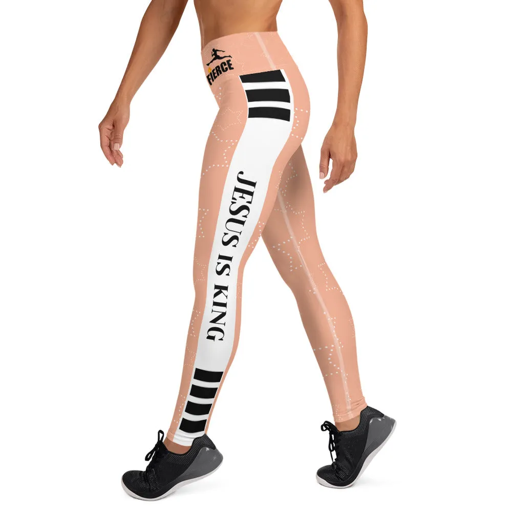 JESUS IS KINGS Coral Leggings