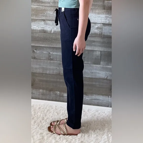judy blue high waist garment dyed navy cuffed denim joggers JB88813REG size 25