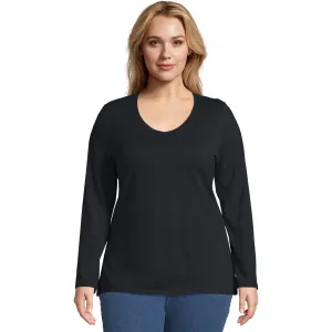 JUST MY SIZE Women's Plus Size Vneck Long Sleeve Tee