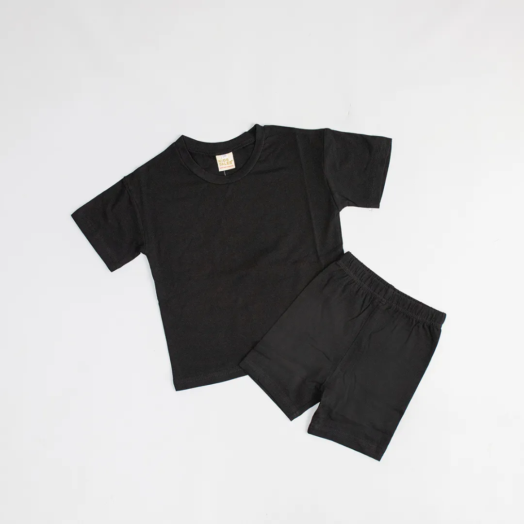 Kids Tales Children's Cycling Shorts Set -  Black