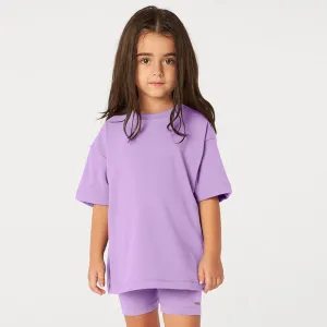 Kids Tales Children's Cycling Shorts Set -  Lilac