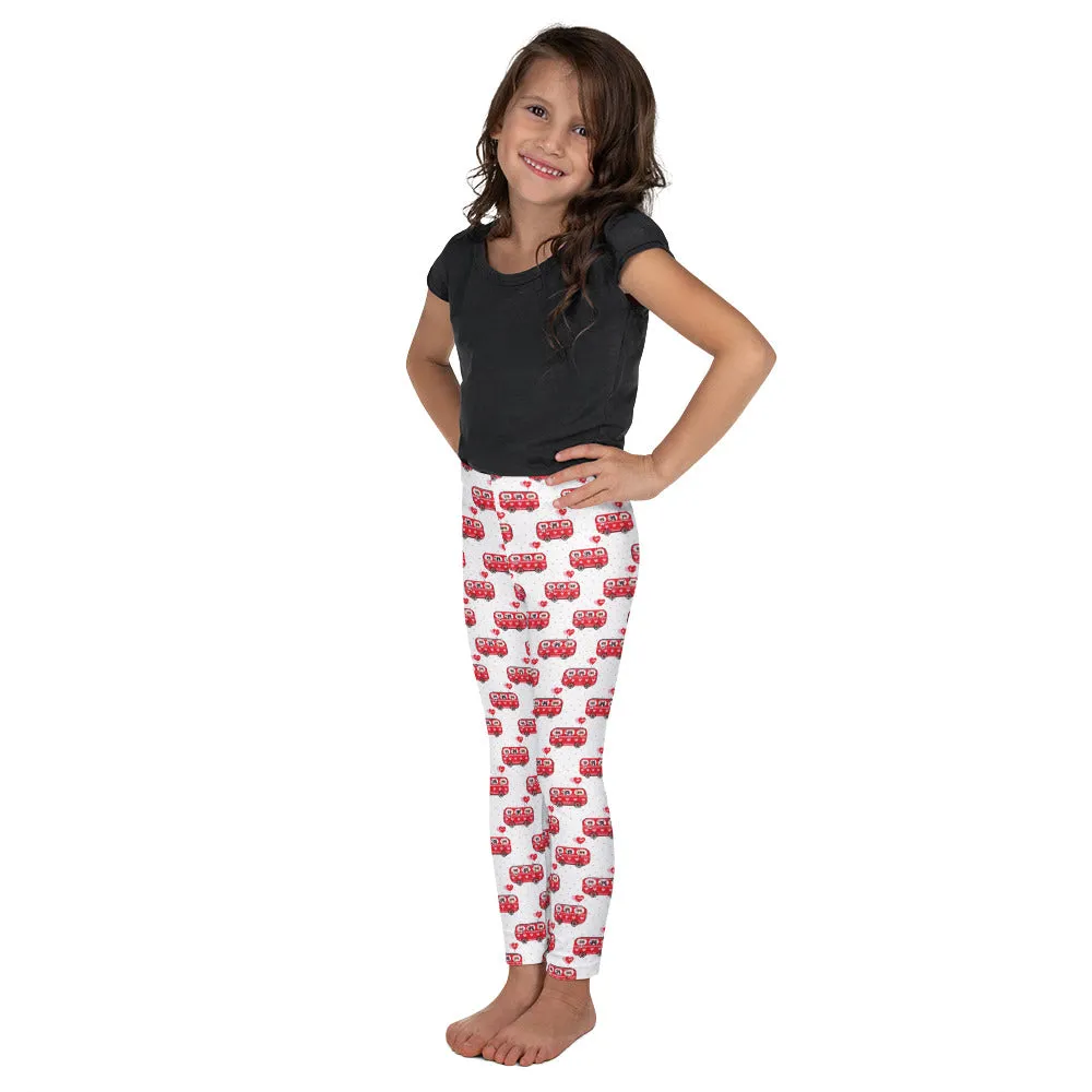 Kitty Love Bus - Valentine's Day - Kid's Leggings