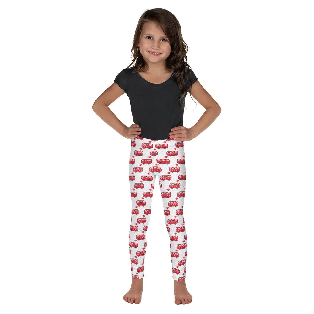 Kitty Love Bus - Valentine's Day - Kid's Leggings