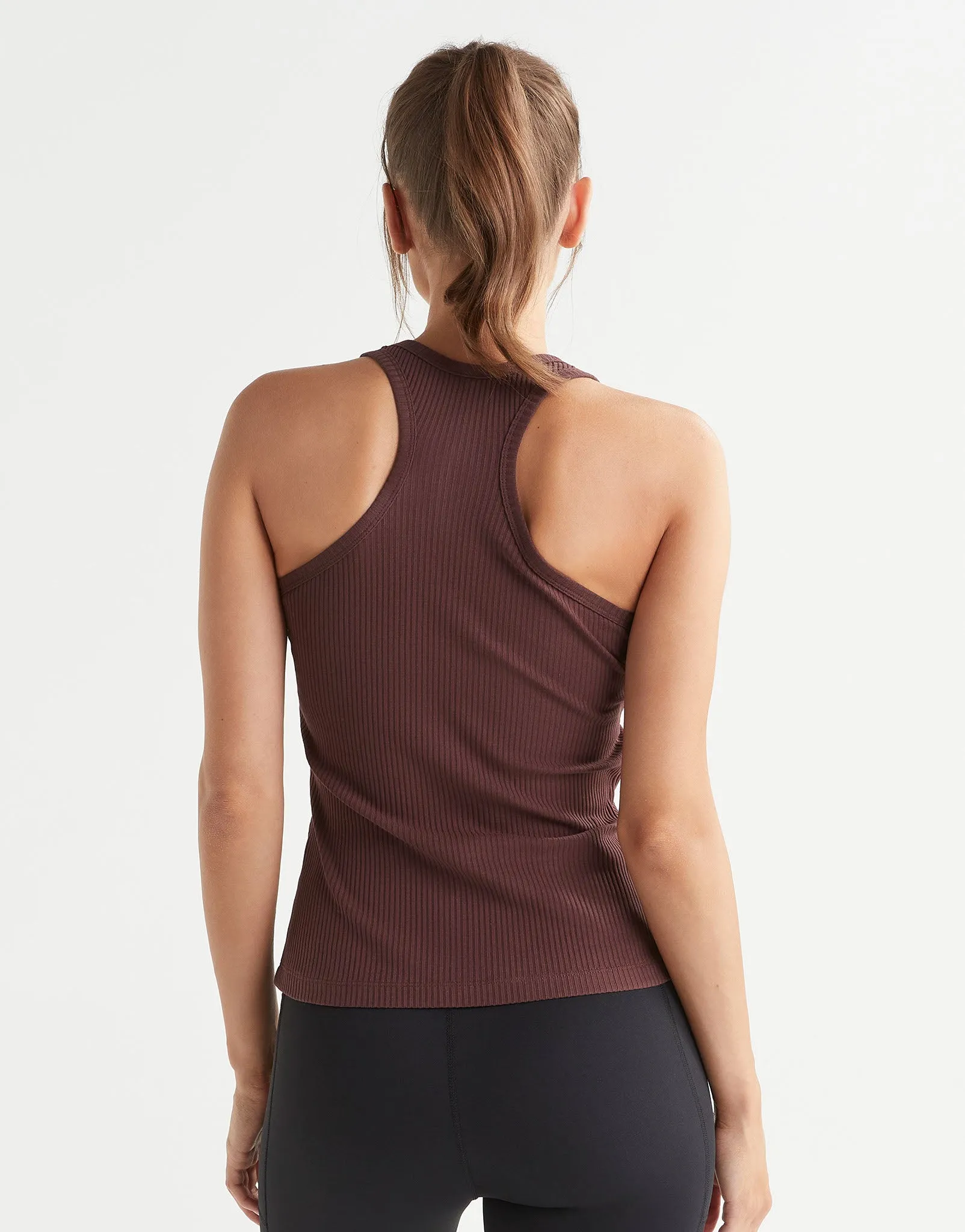 LEERA Ribbed Tank - Burgundy