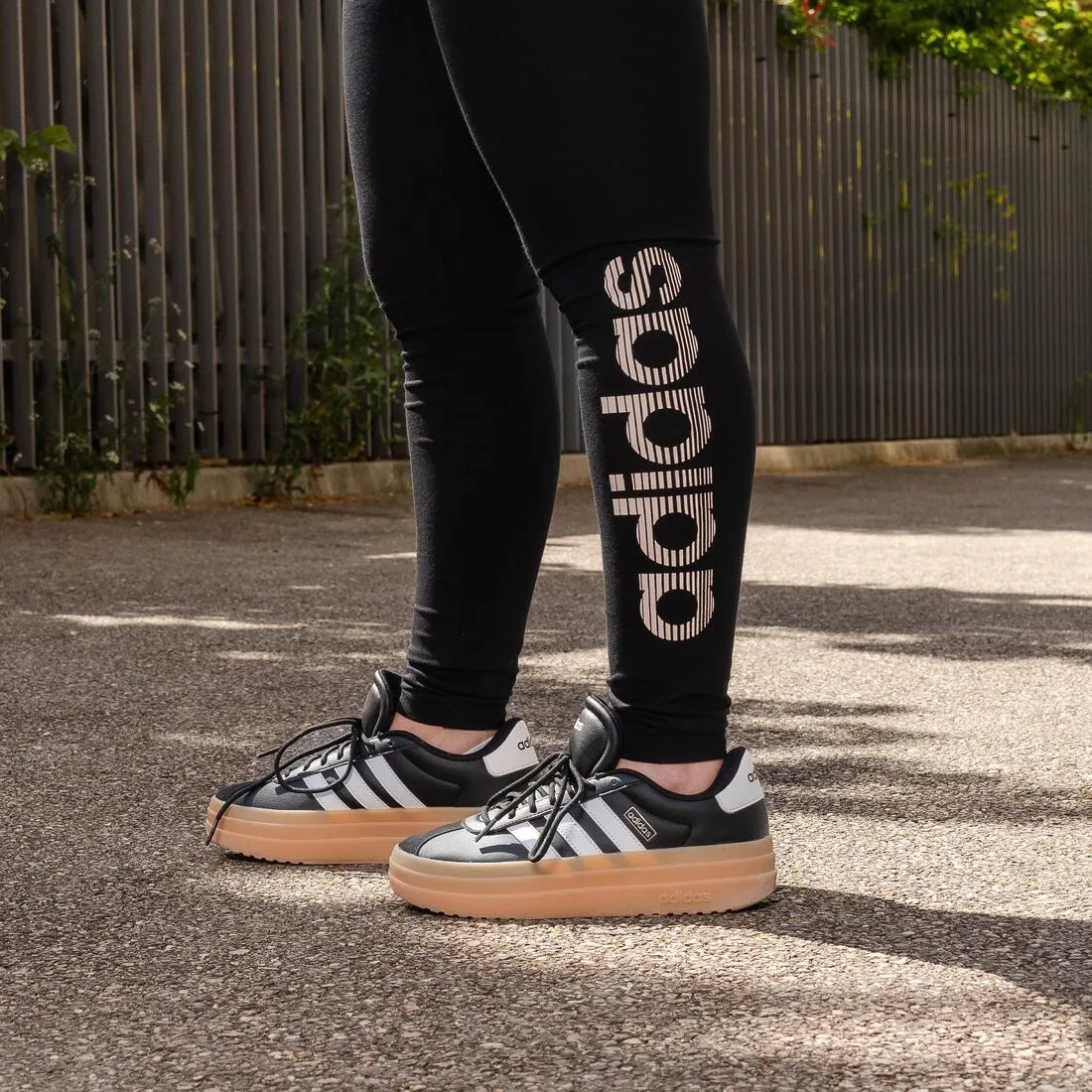 Legging de fitness en coton pour femme, noir
