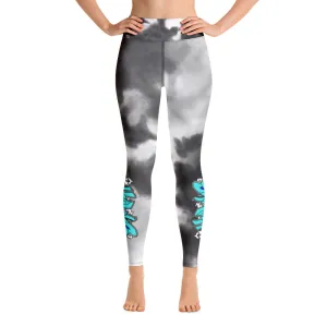 Leggings ~ Jr Hawks Tie-Dye Graffiti Yoga Adult