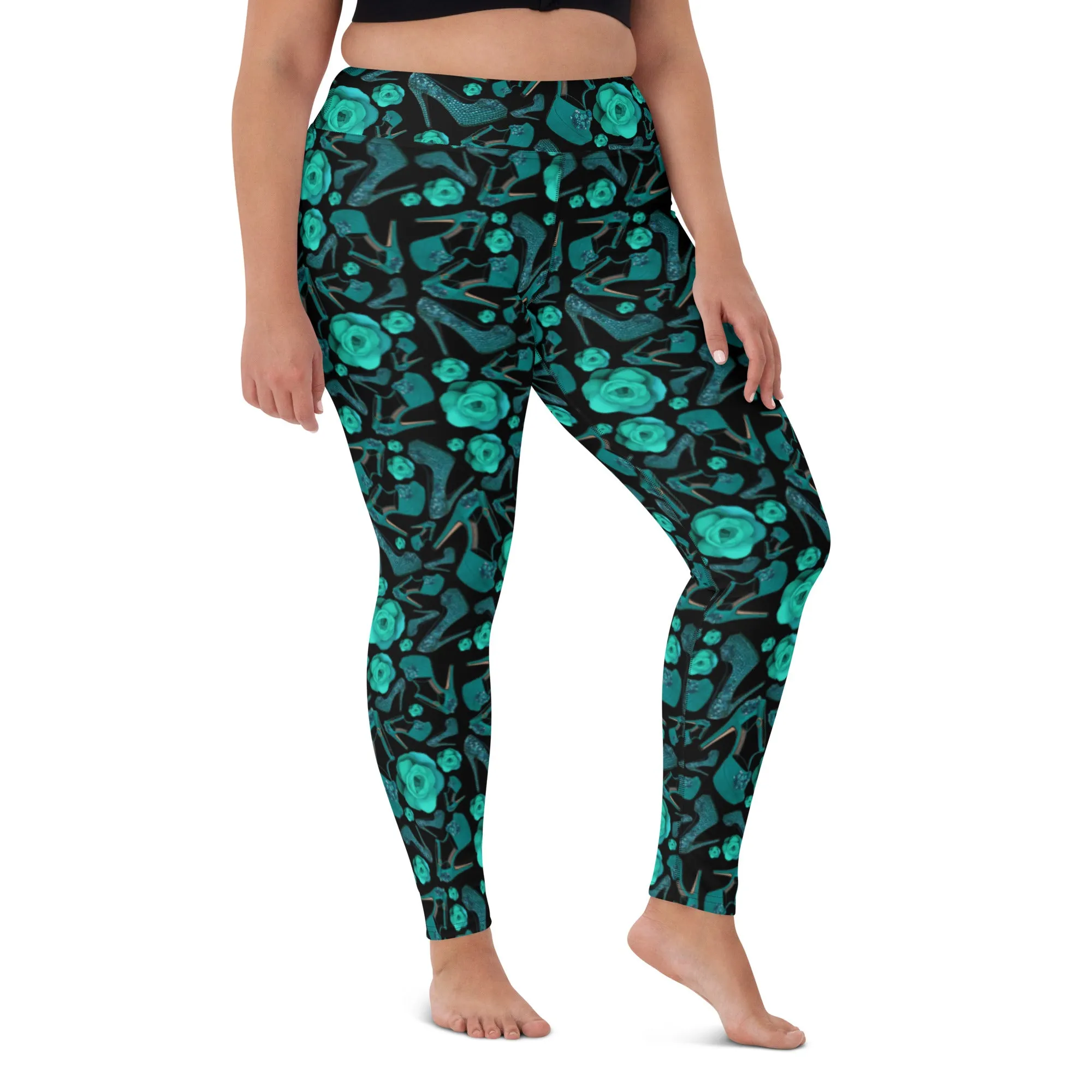 Leggings 'Rose verdi'