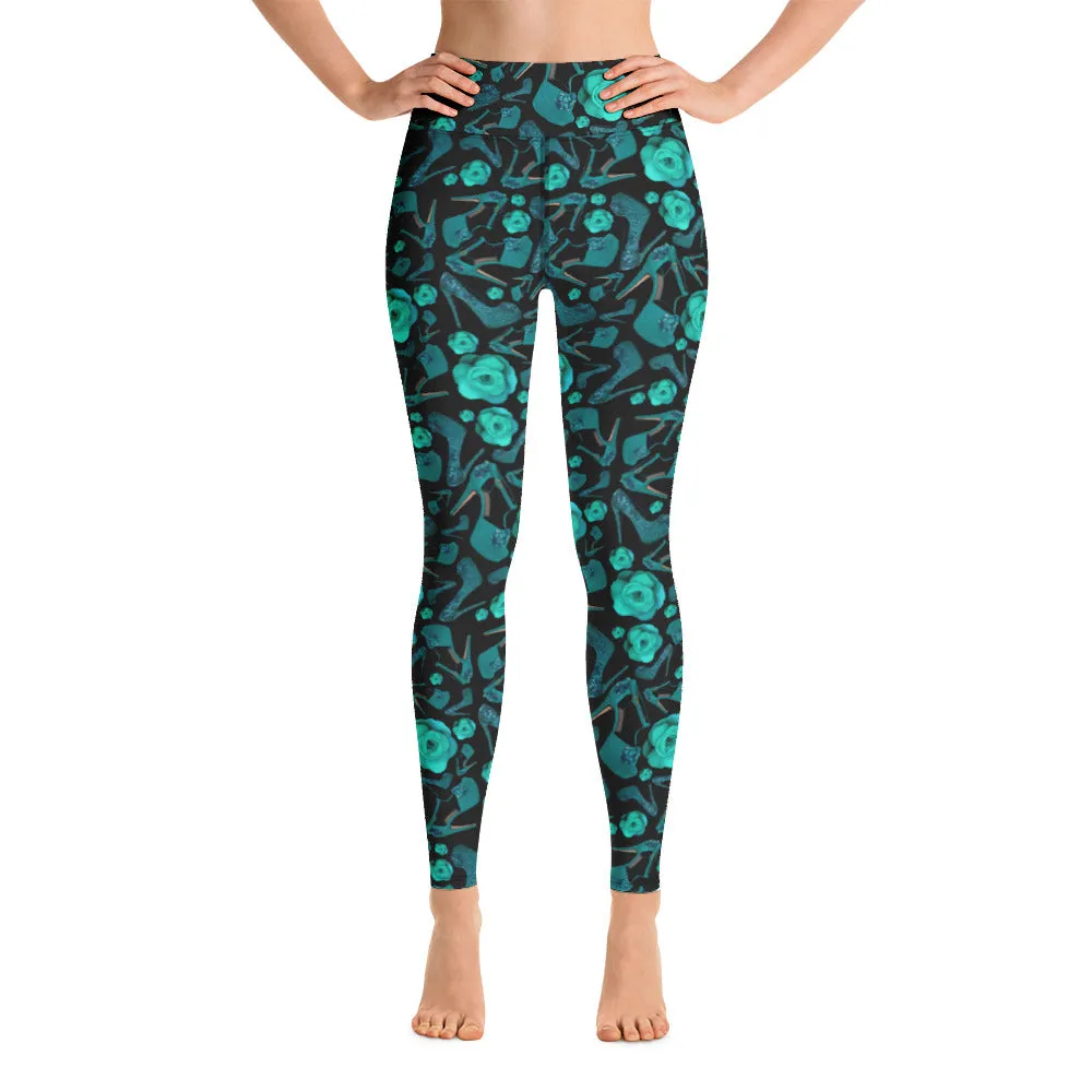 Leggings 'Rose verdi'