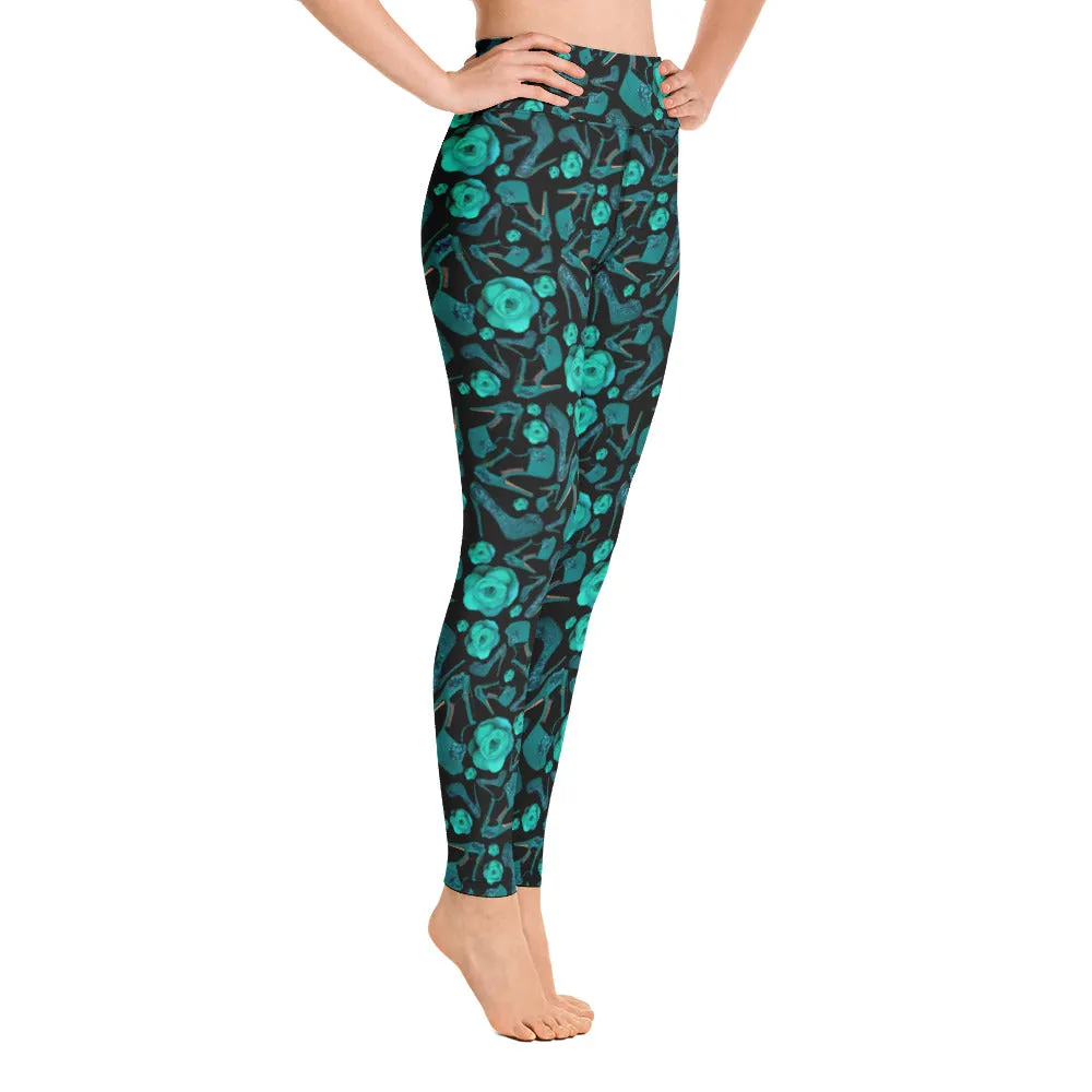 Leggings 'Rose verdi'
