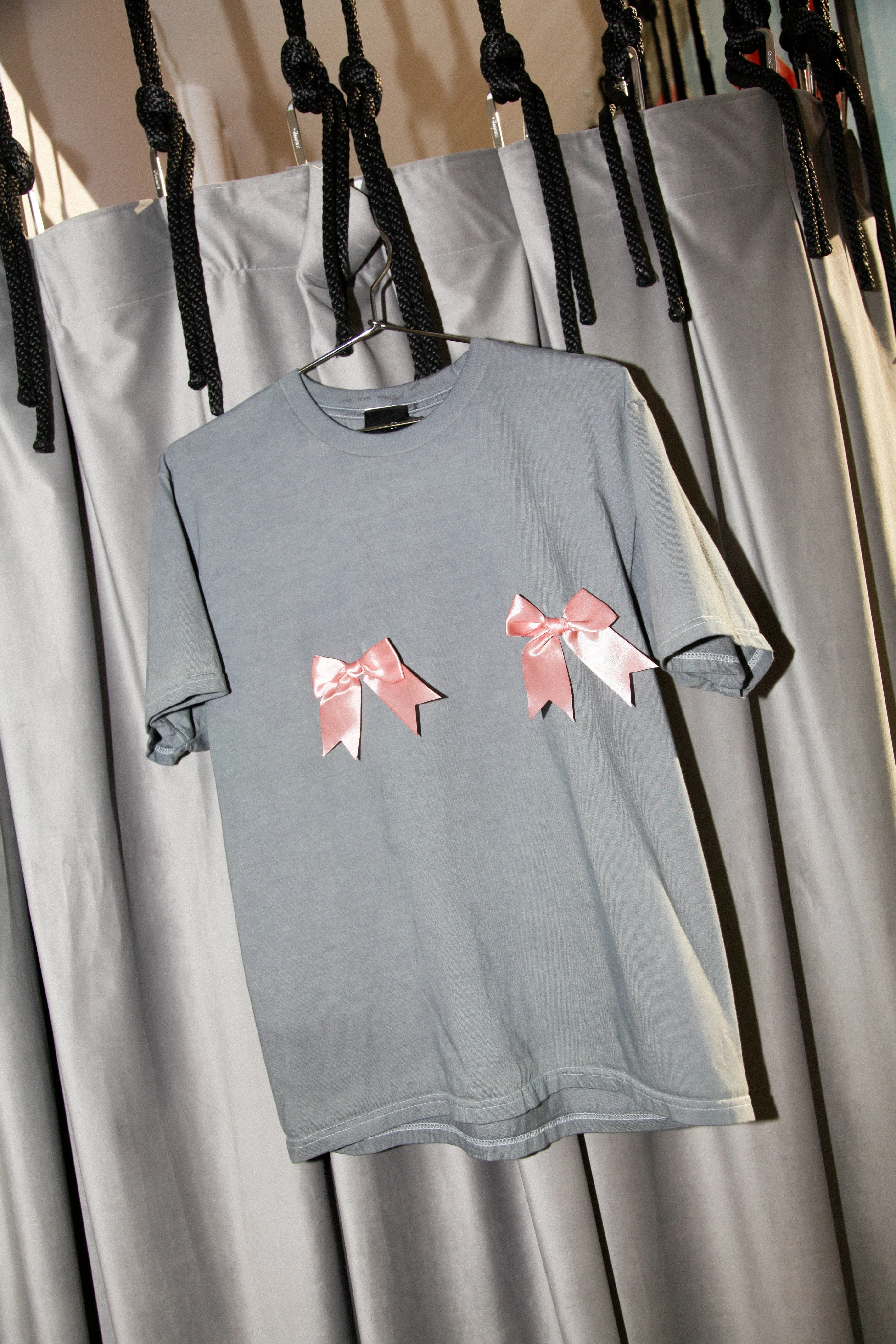 Liv Top with Nipple Bows in Stone