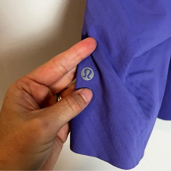 LULULEMON- SenseKnit Running High-Rise Short 10&quot; Charged Indigo Athletic Bike