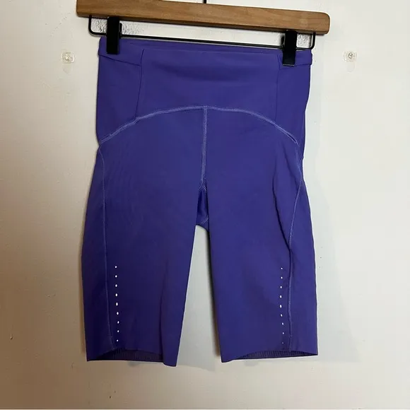 LULULEMON- SenseKnit Running High-Rise Short 10&quot; Charged Indigo Athletic Bike