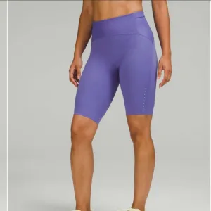 LULULEMON- SenseKnit Running High-Rise Short 10&quot; Charged Indigo Athletic Bike