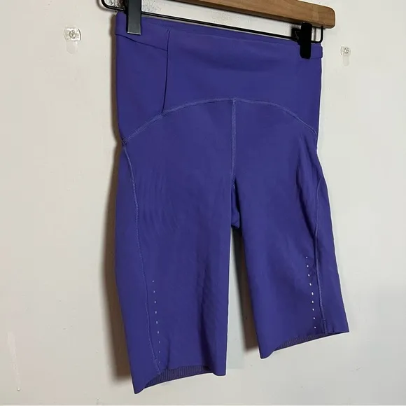 LULULEMON- SenseKnit Running High-Rise Short 10&quot; Charged Indigo Athletic Bike