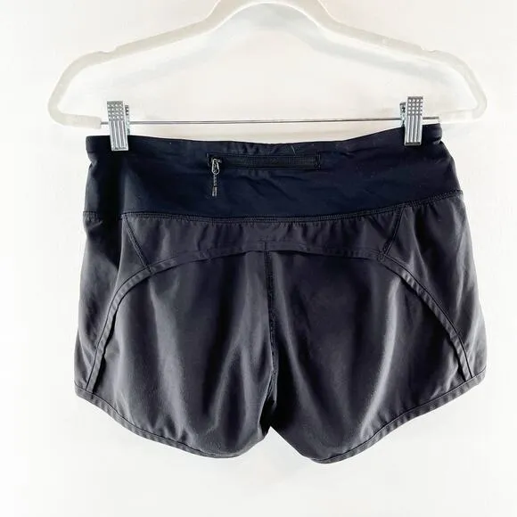 Lululemon Speed Up Shorts Lined Long 4&quot; Black 4