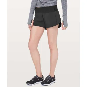 Lululemon Speed Up Shorts Lined Long 4&quot; Black 4