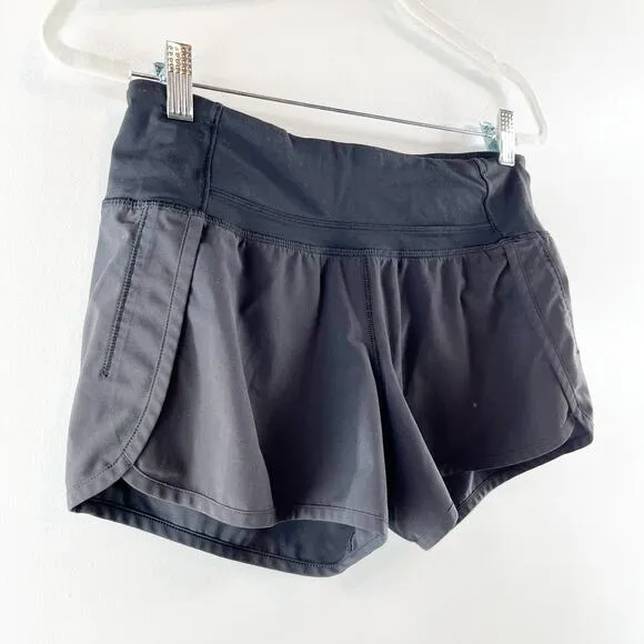 Lululemon Speed Up Shorts Lined Long 4&quot; Black 4