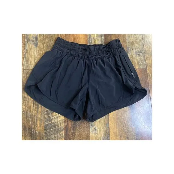Lululemon Tracker Short 4&quot; Black Sz 10 Athletic Running Yoga
