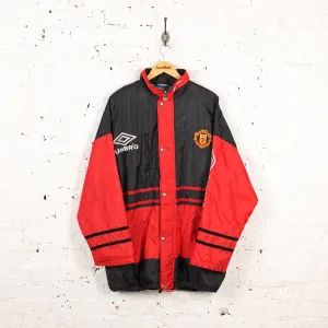 Manchester United Umbro 90s Managers Coach Jacket - Black - M