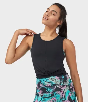 Manduka Apparel - Women's PRO Top - Tech Tank Twist Front - Black