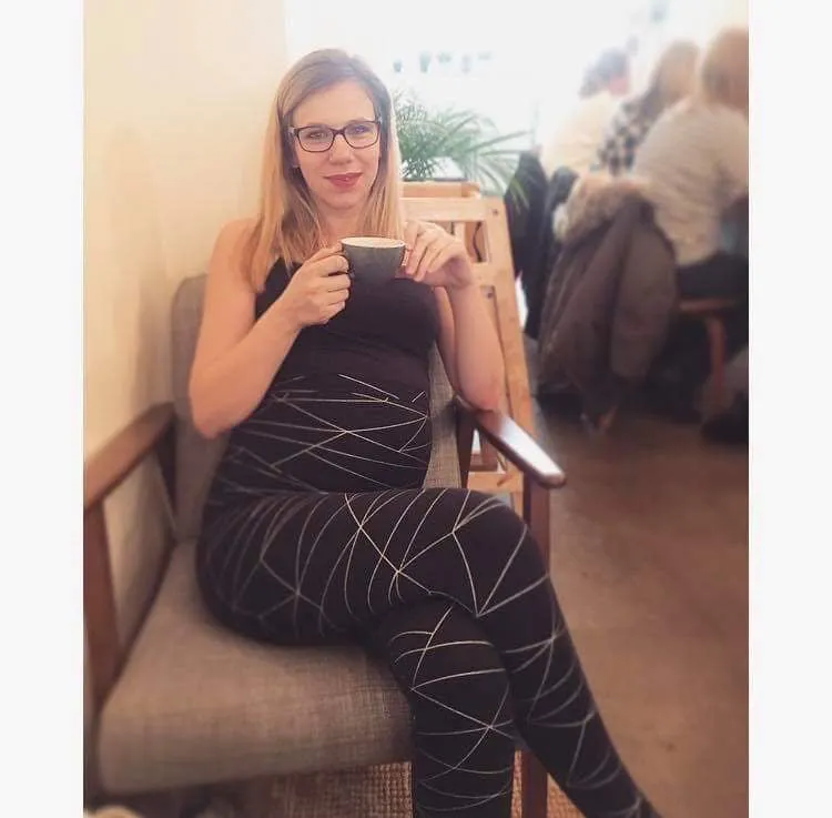 Maternity Over the Bump - Blue Whale Mama Leggings