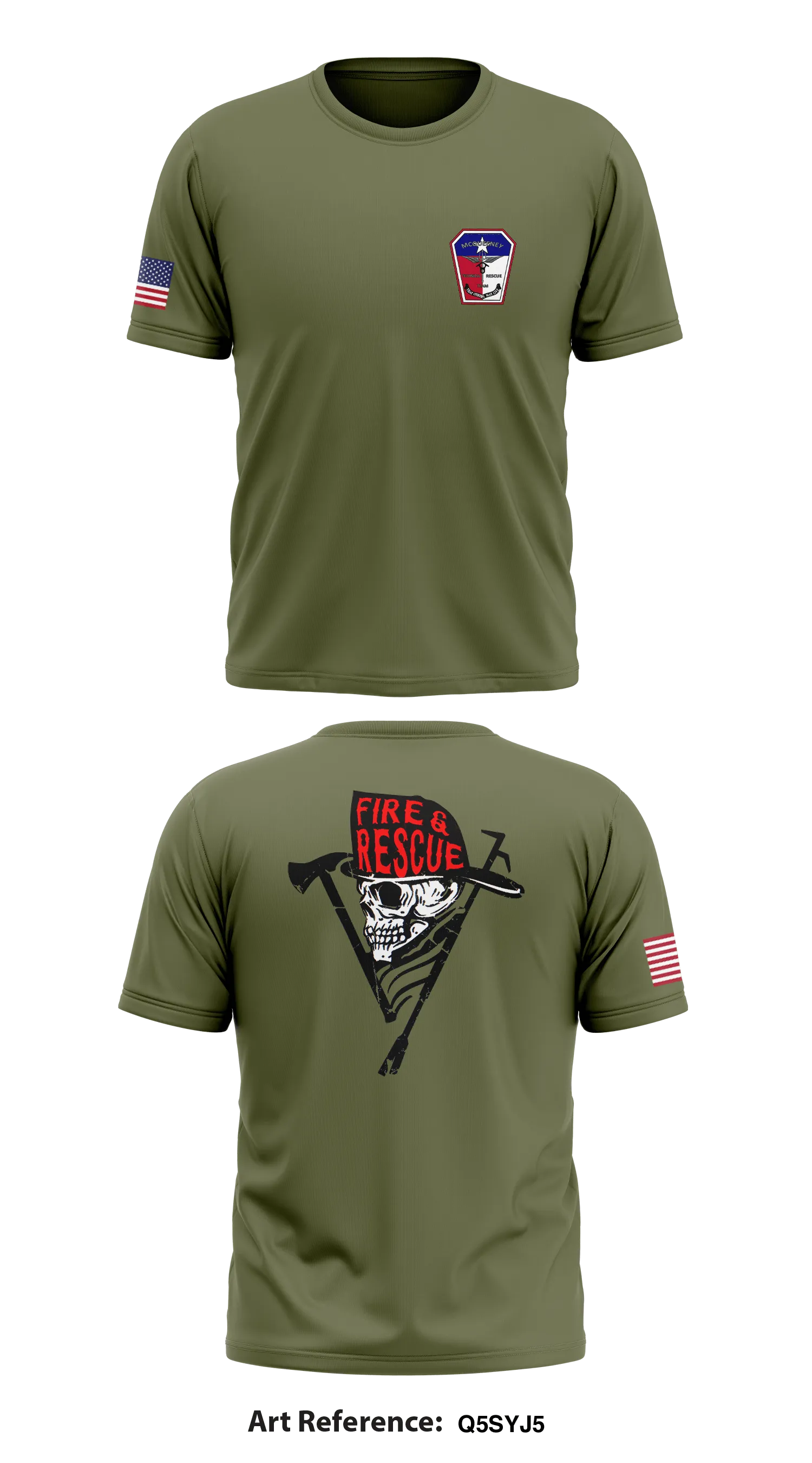 Mcqueeney Fire Dept Store 1 Core Men's SS Performance Tee - q5SYJ5