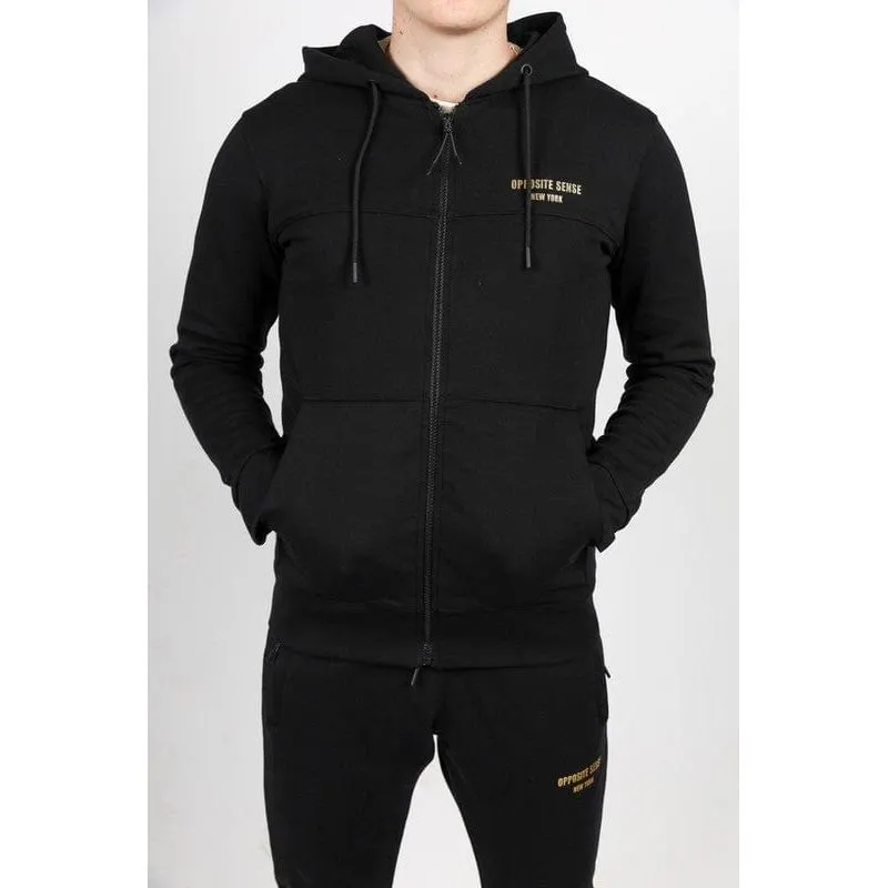 Men sweatpants sweatshirts 2 pieces outfit black